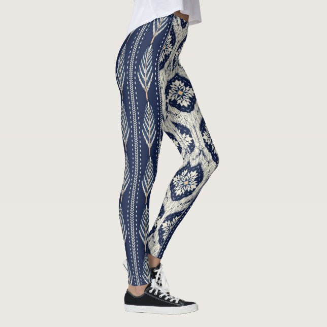 Leggings Patrón de Ikat Floral Paisley (Derecha)