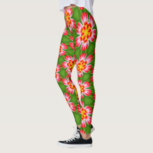 Leggings Patrón de ilimidades rojas