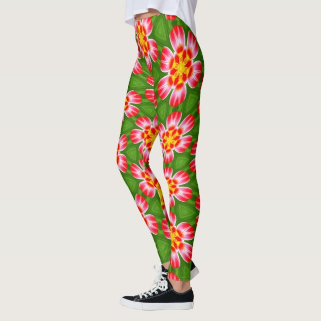Leggings Patrón de ilimidades rojas (Izquierda)