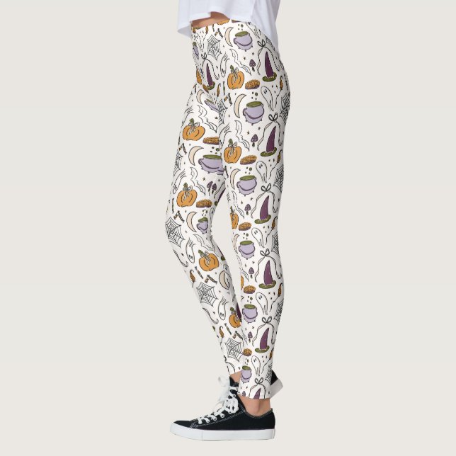 Leggings Patrón de Ilustraciones de Halloween (Izquierda)