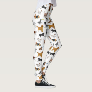 Leggings Patrón de Ilustraciones de perros pequeños