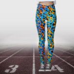 Leggings Patrón de impresión animal de degradado de Naranja<br><div class="desc">Estas elegantes leggings artísticas presentan un diseño colorido y a la moda con un patrón de puntos de impresión animal azul,  negro y naranja. Usted se sentirá único y moderno con estas exquisitas leggings,  ordene su hoy mismo!</div>