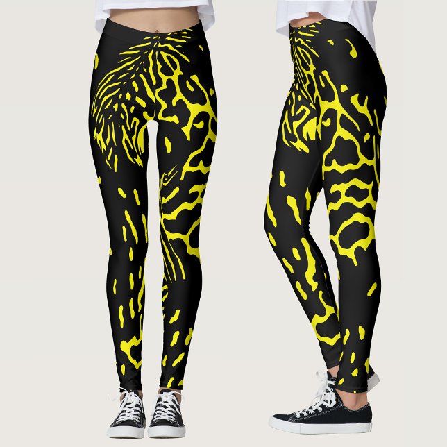 Leggings Patrón de impresión de animal abstracto negro amar (Subido por el creador)