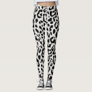 Leggings Patrón de impresión de animales de leopardo de nie