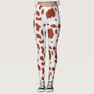 Leggings Patrón de impresión de animales de vaca de Ayrshir