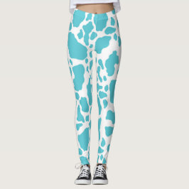 Leggings Patrón de impresión de animales en puntos de vaca 