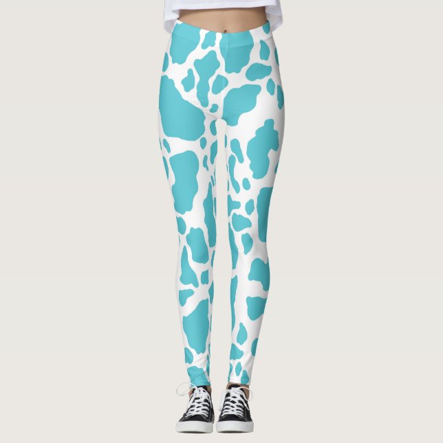 Leggings Patrón de impresión de animales en puntos de vaca  (Anverso)