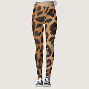 Leggings Patrón de impresión de animales salvajes de focos