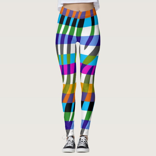 Leggings Patrón de impresión de cebra moderna #10 (Anverso)