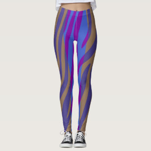 Leggings Patrón de impresión de cebra moderna #19