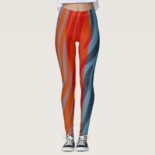 Leggings Patrón de impresión de cebra moderna #20