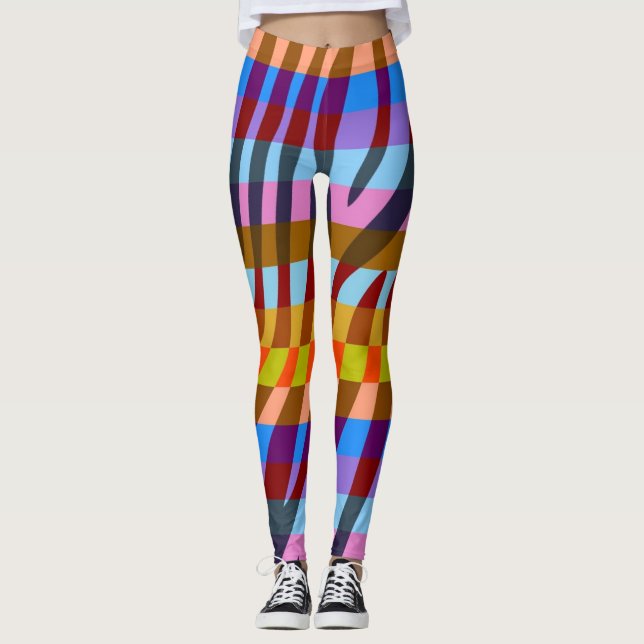 Leggings Patrón de impresión de cebra moderno #5 (Anverso)