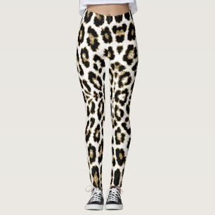 Leggings Patrón de impresión de Cheetah Leopardo Animal