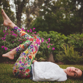 Leggings Patrón de impresión de flores de Ilustracion flora