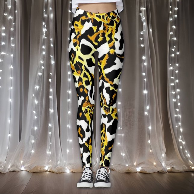 Leggings Patrón de impresión de leopardo y cebra (Subido por el creador)