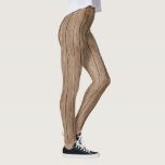 Leggings Patrón de impresión de madera rústica<br><div class="desc">Las piernas de diseño rústico con una estampada de madera marrón.</div>
