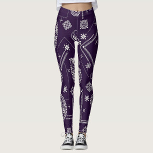 Leggings Patrón de impresión de Ornament Paisley Bandana
