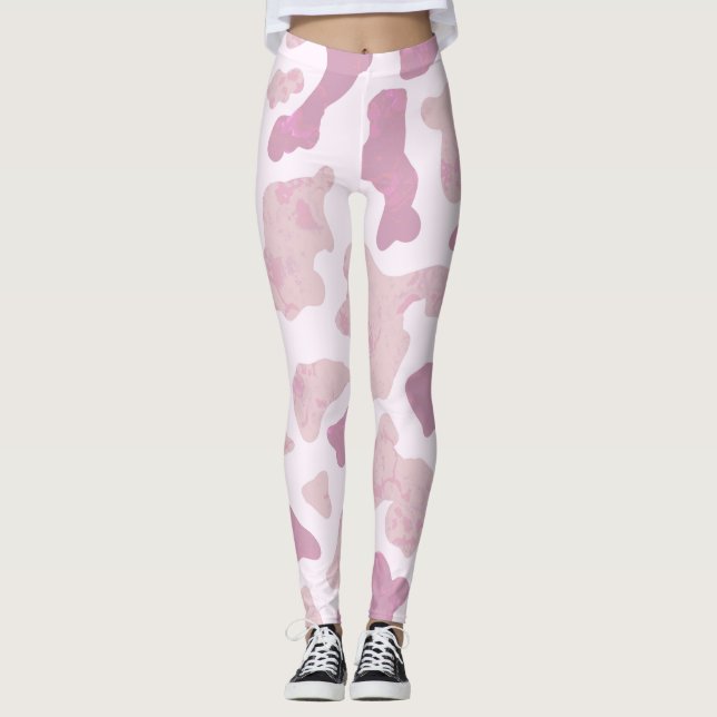 Leggings Patrón de impresión de vaca (Anverso)