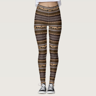 Leggings Patrón de impresión étnica africana