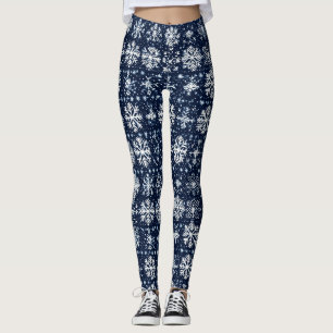 Leggings Patrón de invierno de copos de nieve