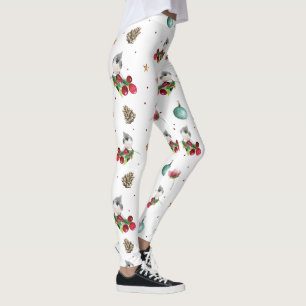 Leggings Patrón de invierno de Titmouse (navidades) inclina