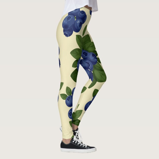 Leggings Patrón de inviolabilidad del Blueberry (Derecha)