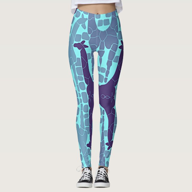 Leggings Patrón de jirafa abstracto (Anverso)