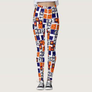 Leggings patrón de juego temático de Halloween