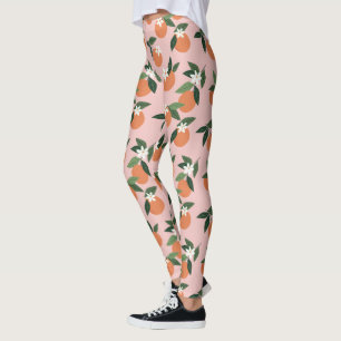 Leggings Patrón de jugo de Naranja