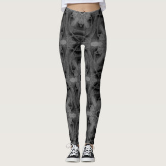 Leggings patrón de kaleidoscopio en blanco y negro