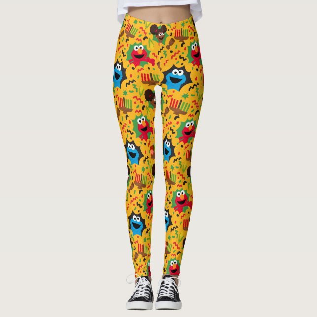 Leggings Patrón de Kwanzaa de Plaza Sésamo (Anverso)