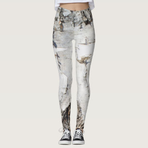 Leggings Patrón de la corteza de Birch