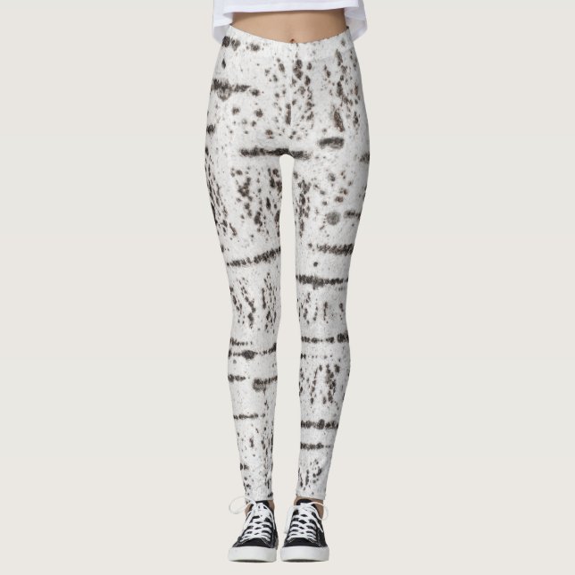 Leggings Patrón de la corteza de Birch (Anverso)