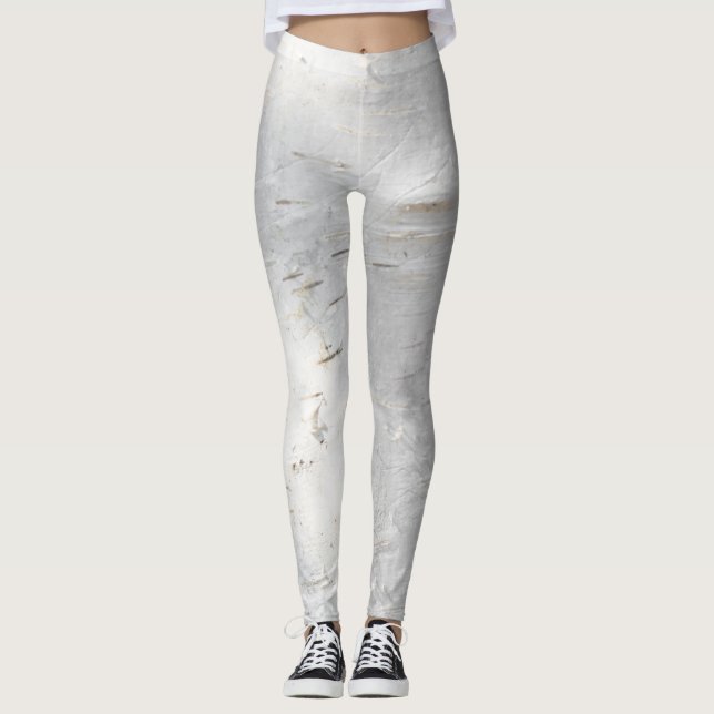 Leggings Patrón de la corteza de Birch (Anverso)