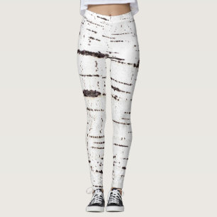 Leggings Patrón de la corteza de Birch
