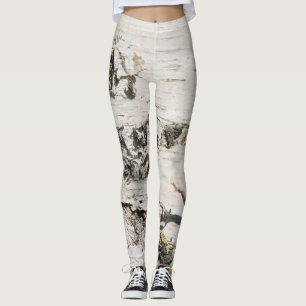Leggings Patrón de la corteza de Birch