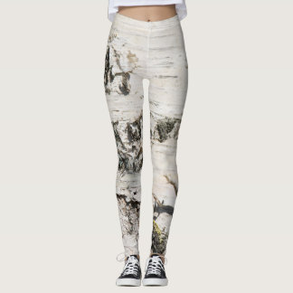 Leggings Patrón de la corteza de Birch