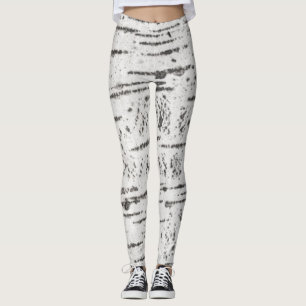Leggings Patrón de la corteza de Birch
