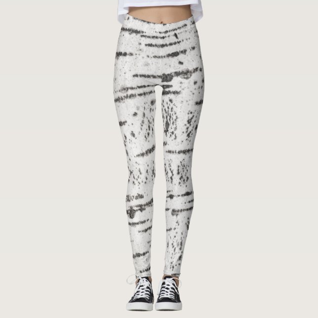 Leggings Patrón de la corteza de Birch (Anverso)