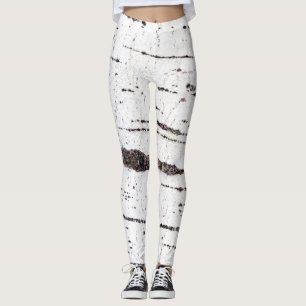 Leggings Patrón de la corteza de Birch