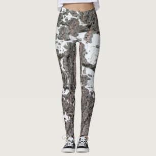 Leggings Patrón de la corteza de Birch