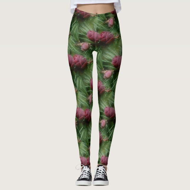 Leggings Patrón de la naturaleza de los pimientos en miniat (Anverso)