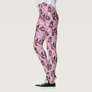 Leggings Patrón de las Cotas, Harley Quinn y Kittens