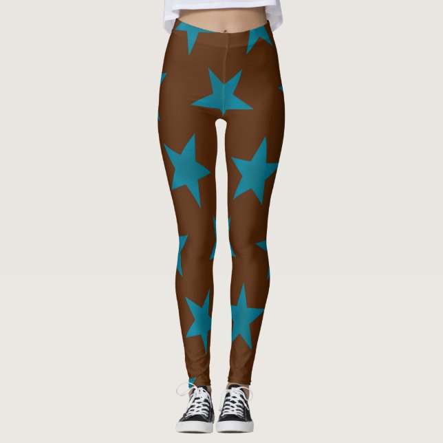 Leggings Patrón de las estrellas doradas 16 (Anverso)