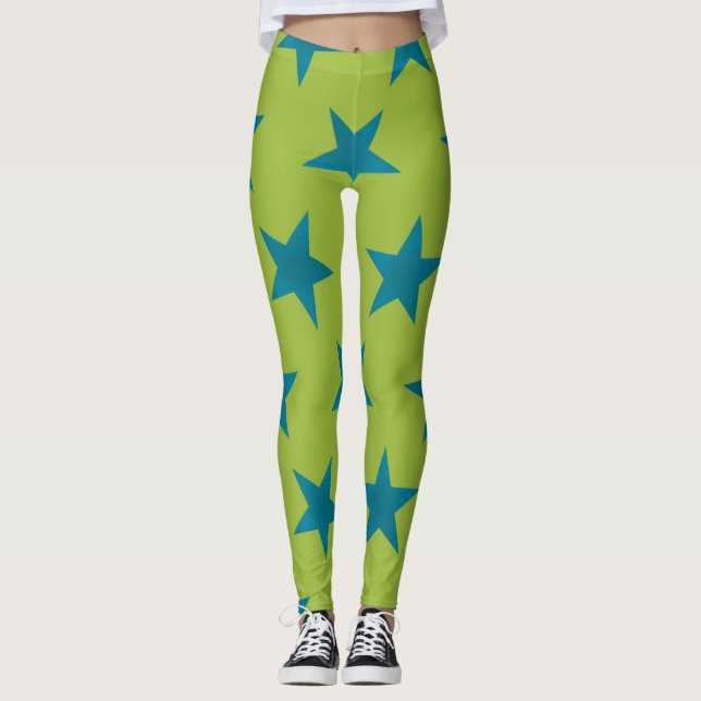 Leggings Patrón de las estrellas doradas 20 (Anverso)