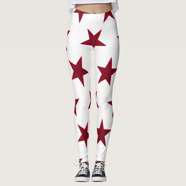 Leggings Patrón de las estrellas doradas 7 (Anverso)