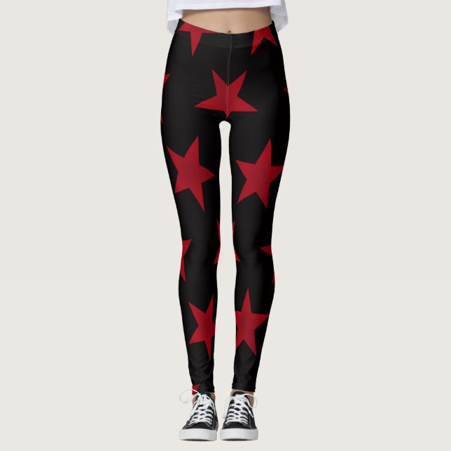 Leggings Patrón de las estrellas doradas 8 (Anverso)