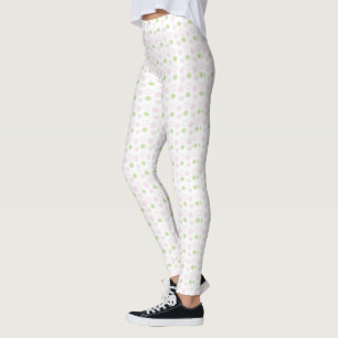 Leggings Patrón de las novias verdes rosadas