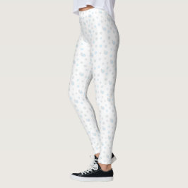 Leggings Patrón de las piernas azules y de los caracoles po