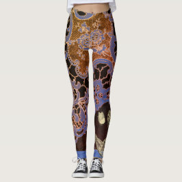 LEGGINGS PATRÓN DE LAZO ANTIGUO CON MARIPOSAS